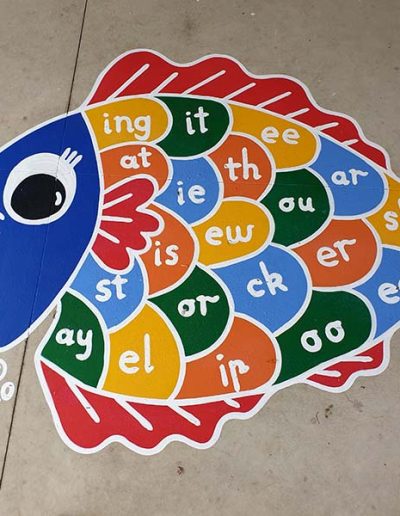 The sound fish helps children to learn different sounds and use these sounds to make and recognise different words.